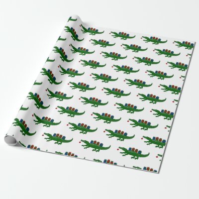 Christmas Alligator Wrapping Paper
