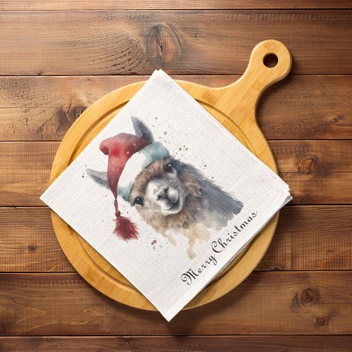 Christmas Alpaca customizable Napkins