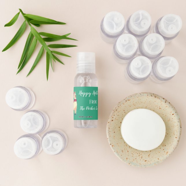Christmas Alpaca Hand Sanitizer (Laydown)