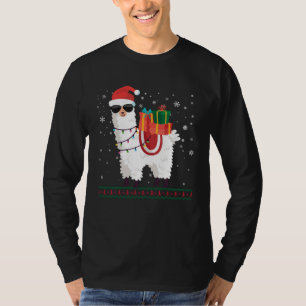 Christmas Alpaca   Llama Ugly Christmas T-Shirt