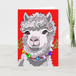 Christmas Alpaca Note Card