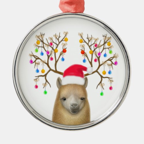 Christmas Alpaca Ornament
