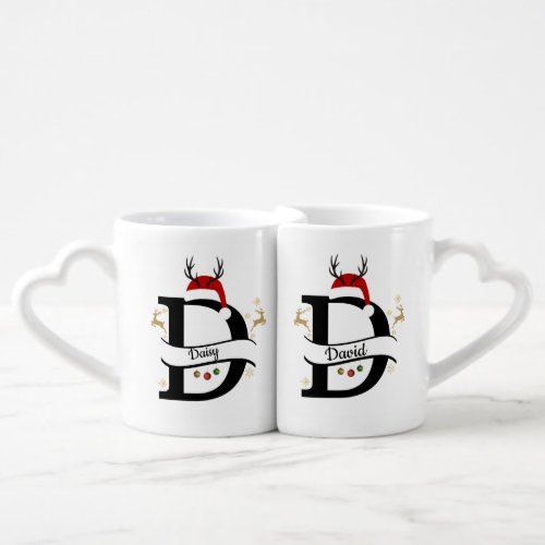 Christmas Alphabet Collection – Letter D Design Coffee Mug Set