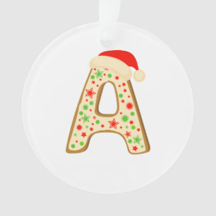 Christmas Alphabets letter A Ornament