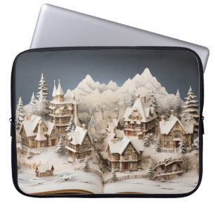 Christmas Alpine Storybook Village Laptop Sleeve