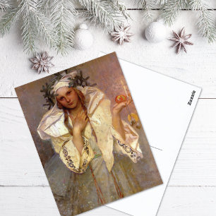 Christmas America Alphonse Mucha Postcard