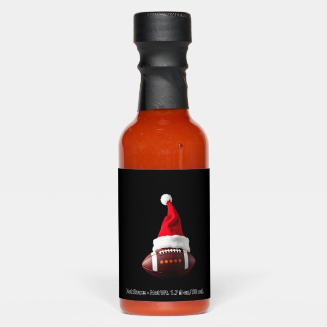 Christmas American Football Ball Santa Hat (1) Hot Sauces (Front)