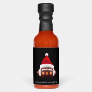 Christmas American Football Ball Santa Hat (2) Hot Sauces