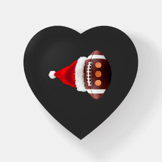 Christmas American Football Ball Santa Hat (2) Paperweight