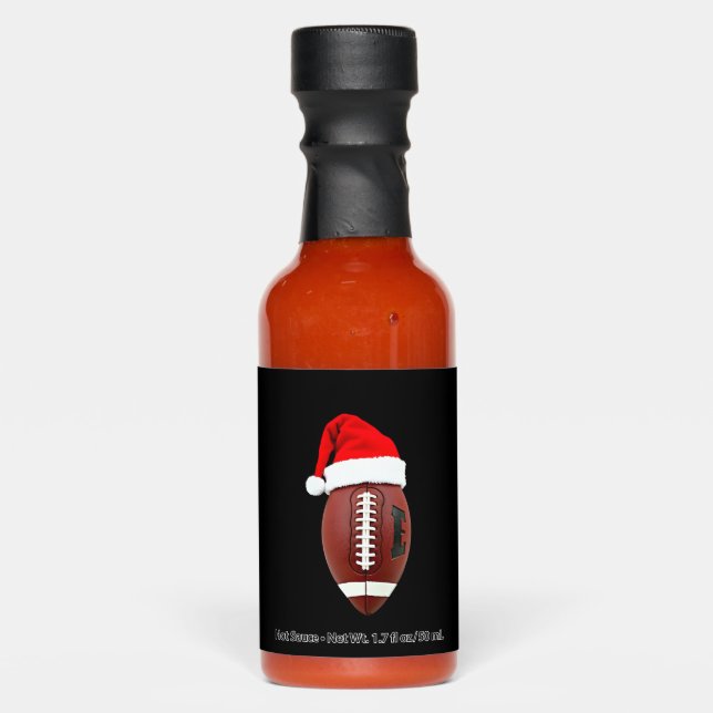 Christmas American Football Ball Santa Hat (3) Hot Sauces (Front)