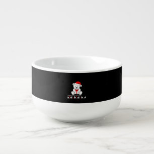 Christmas American Football Ball Santa Hat (3) Soup Mug