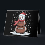 Christmas American Football Snowman Xmas Sport Card<br><div class="desc">Christmas American Football Snowman Xmas Sport</div>