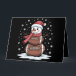 Christmas American Football Snowman Xmas Sport Card<br><div class="desc">Christmas American Football Snowman Xmas Sport</div>