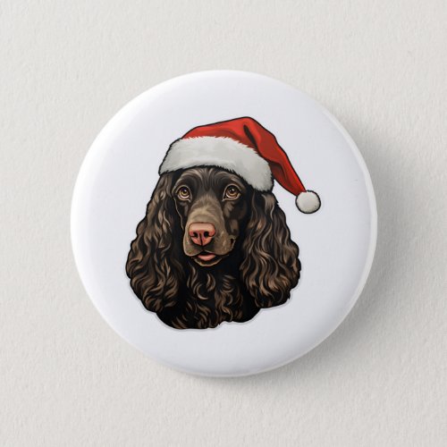 Christmas American Water Spaniel   Button