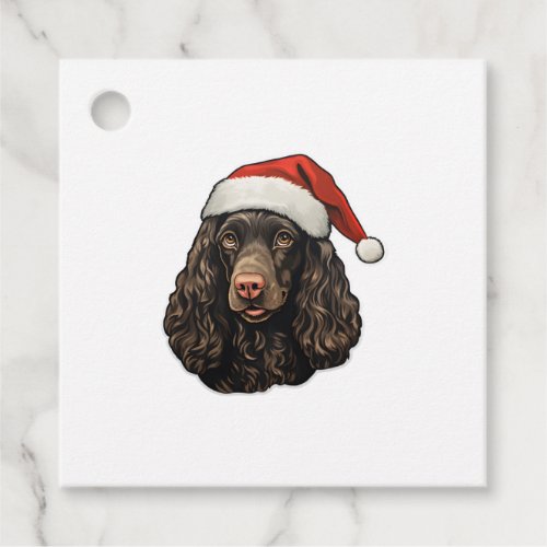 Christmas American Water Spaniel   Favor Tags