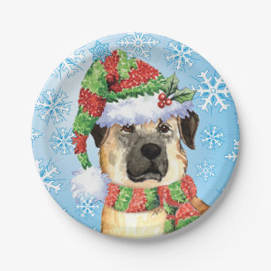 Christmas Anatolian Shepherd Paper Plates