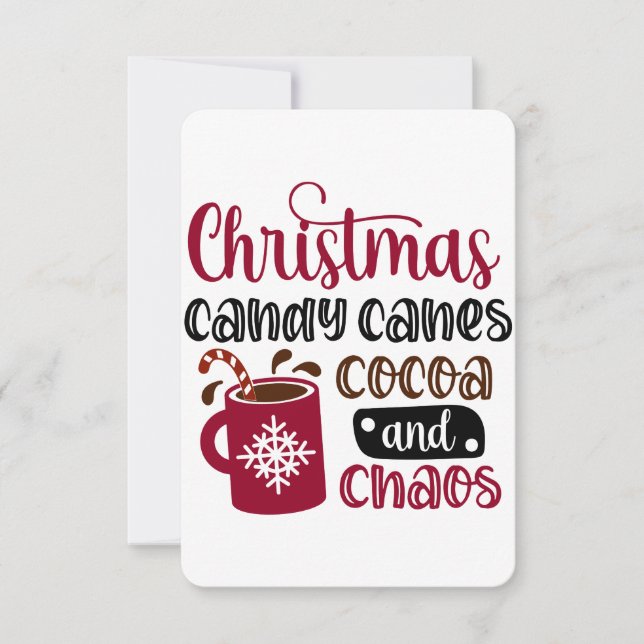 Christmas and Candy Canes Invitation (Front)