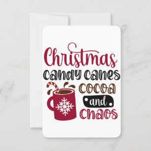 Christmas and Candy Canes Invitation