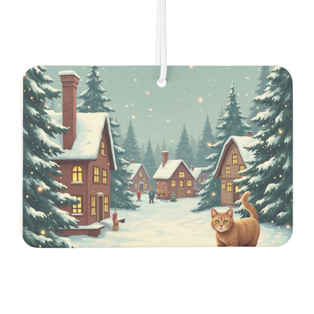 Christmas and Cats Air Freshener (Front)