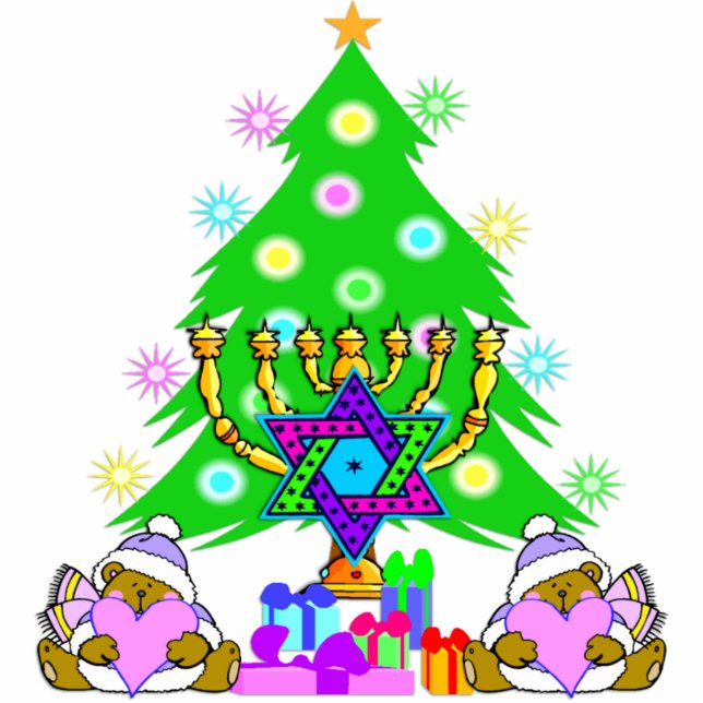 Christmas and Chanukah Together Statuette (Front)