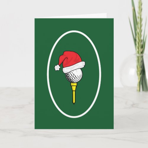 Christmas and Golf Spirit Greeting Card