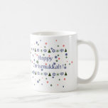 Christmas and Hanukkah Combo Mug<br><div class="desc">"Happy Chrismukkah!" or is it,  "Merry Chanumas"?  Either way,  the perfect for your coffee on Christmas morning or your hot cocoa on a Chanukah evening! Decorated with snow flakes,  stars of David,  Hanukkah menorahs,  and Christmas Trees in red,  blue and green. Enjoy!</div>