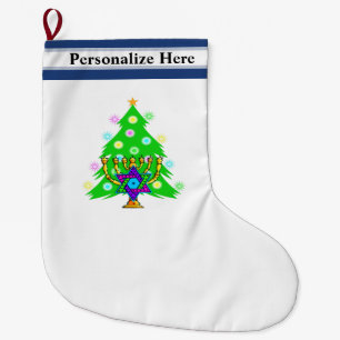 Christmas and Hanukkah Large Christmas Stocking