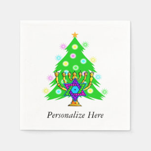 Christmas and Hanukkah Paper Napkins