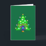 Christmas and Hanukkah Together Holiday Card<br><div class="desc">Christmas and Hanukkah on gifts for interfaith families that celebrate the joy of Christmas and beauty of Chanukah.  Featuring Xmas tree and menorah with jewish star of david surrounded by holiday presents on greeting cards,  postage,  gift ideas and apparel for the family.</div>