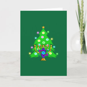 Christmas and Hanukkah Together Holiday Card