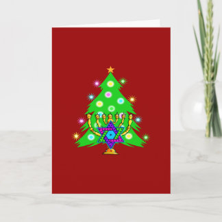 Christmas and Hanukkah Together Holiday Card
