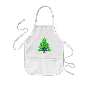 Christmas and Hanukkah Together Kids' Apron