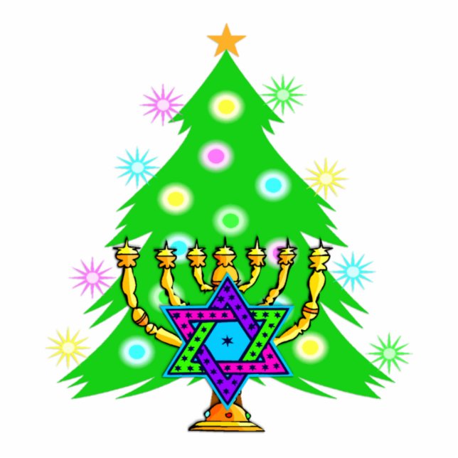 Christmas and Hanukkah Together Statuette (Front)