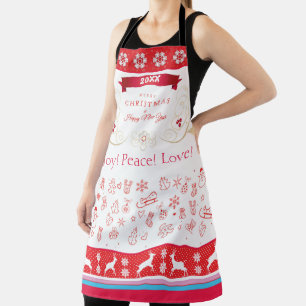 Christmas and Happy New Year 20XX! XMAS custom Apron