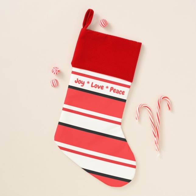 Christmas and Happy New Year! Modern Christmas Stocking (Front)