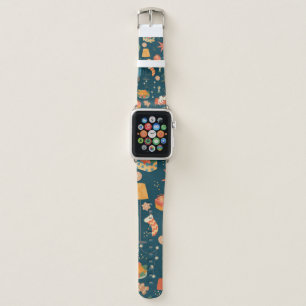Christmas and Happy New Year seamless pattern. Swe Apple Watch Band