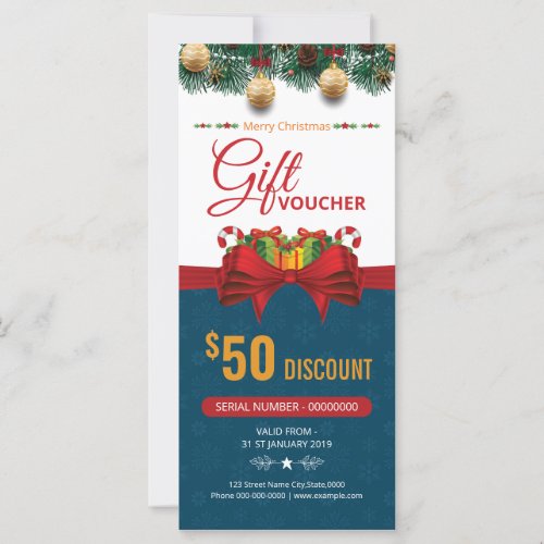 Christmas  And Holiday Gift Voucher