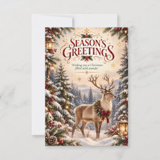 Christmas and holiday greetings. thank you card