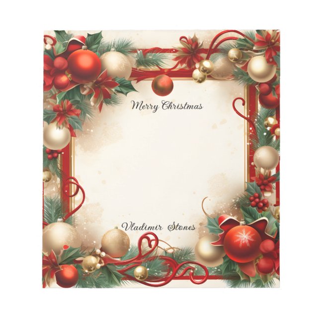 Christmas and Holidays Notepad (Front)