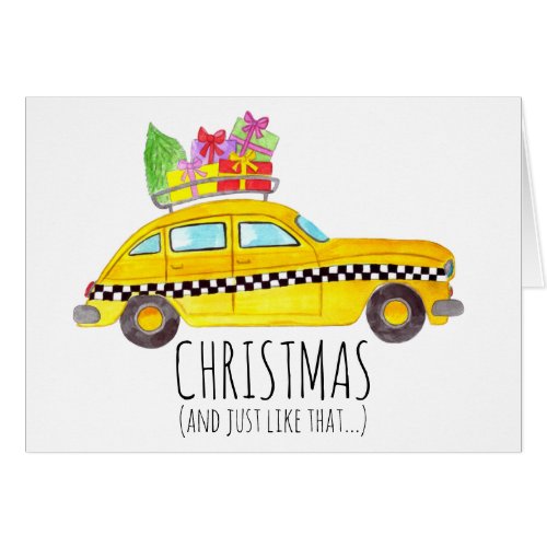 Christmas and Just Like That New York Taxi Cab