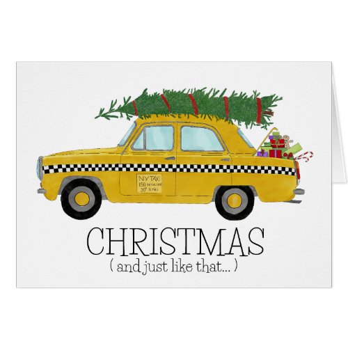 Christmas and Just Like That New York Taxi Cab