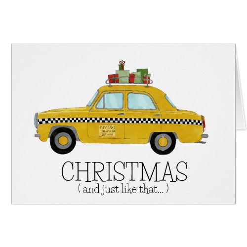 Christmas and Just Like That New York Taxi Cab