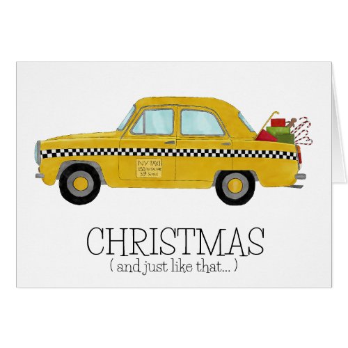 Christmas and Just Like That New York Taxi Cab