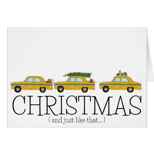 Christmas and Just Like That New York Taxi Cabs