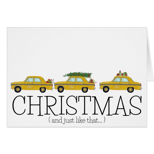 Christmas.. and Just Like That New York Taxi Cabs (Front Horizontal)