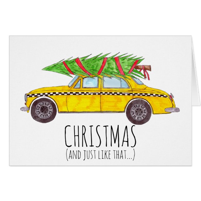 Christmas and Just Like That NY Cab Cards (Front Horizontal)