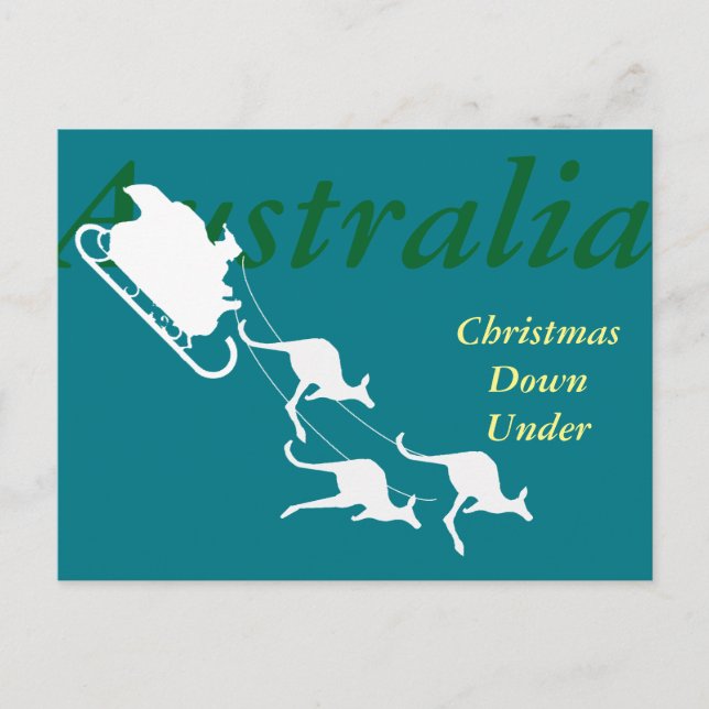 Christmas and new year Australia graphic postcard. Holiday Postcard (Front)