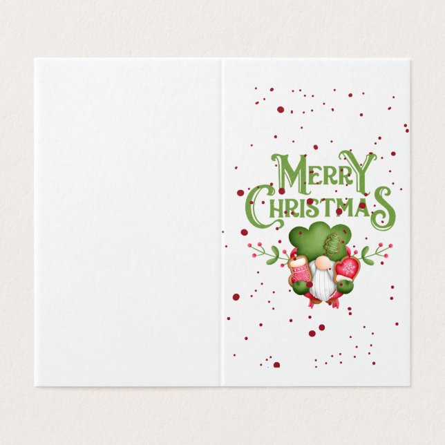 Christmas and New Year Card Holiday Greetings (Outside Unfolded)