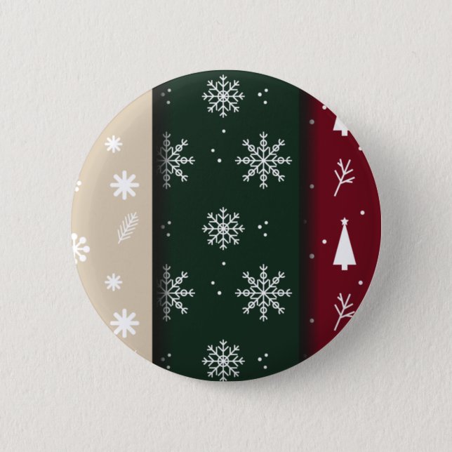 Christmas And New Year Design Button (Front)