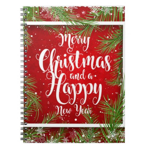 Christmas And New Year Design Notebook